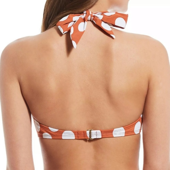 Gibson & Latimer Orange Polka Dot Swimsuit Top - Picture 3 of 7
